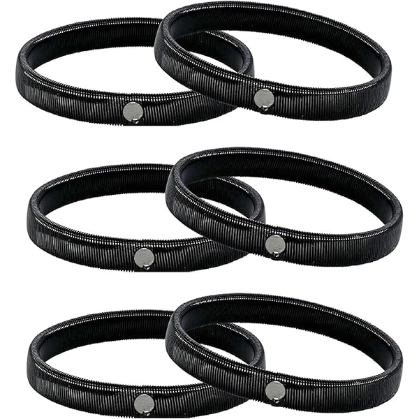 OATIPHO 6-Pack Men's Metal Sleeve Garters - Elastic Arm Bands For Formal Shirts (Black, Gold, Silver) - View #10