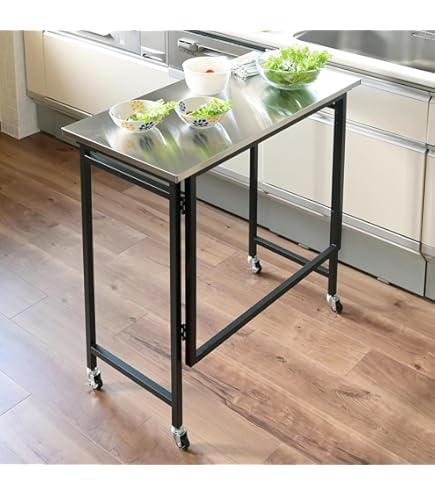 Amazon.co.jp: 山善(YAMAZEN) テーブル キッチンカウンター 折りたたみ