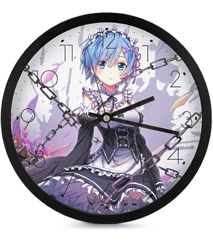 Amazon.co.jp: リゼロ Re Zero アニメ 掛け時計 木製壁掛け時計 静音