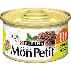 モンプチ 缶 高齢猫用(11歳以上) やわらかチキン 85g×24缶入り (ケース販売) [キャットフード]