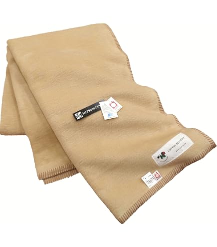 Amazon｜泉州匠の彩 カシミヤ混ウール綿毛布(毛羽部分) SHW-25051C