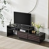 テレビ台 テレビボード コーナー 伸縮タイプ ローボード 幅90～180cm 46インチまで対応 格子 TVボード 角度調整 一人暮らし オシャレ (ウォールナット)