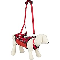 Amazon | 歩行補助ハーネスLaLaWalk 小型犬ダックス兼用 赤チェック