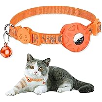 Amazon | UULANFA Airtag GPS 猫用首輪 光反射デザイン 迷子防耐久防水