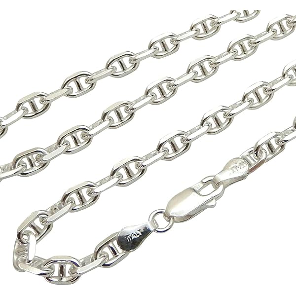 Amazon | （幅3.0mm 長さ55cm） シルバー925 碇を繋ぐ鎖型