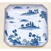 染付絵皿　山水画　25㎝　深皿 染付絵皿 山水画 25㎝ 深皿