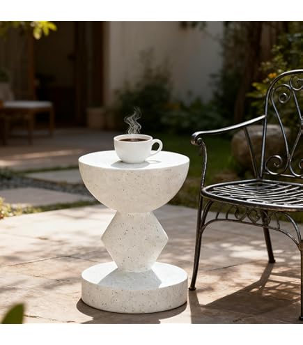 Amazon | AZUMAYA セル サイドテーブル CEL-70WH ※スツールとしても