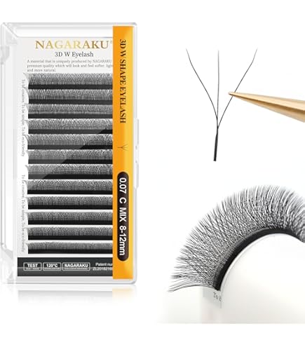 Amazon | NAGARAKU まつげエクステ ライトブラウン カラー 0.07