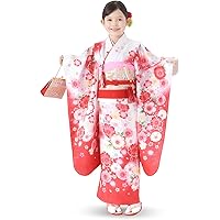 七五三　女の子７歳着物セット 七五三着物 7歳 女の子 着物セット】販売品 四つ身 白茶鳳凰