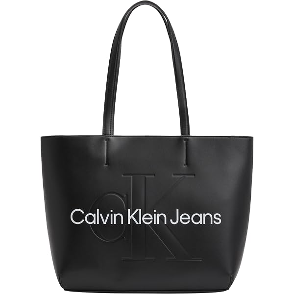 極美品   カルバンクライン ブラック トートバッグ Amazon | Calvin Klein ジーンズ レディース スカルプト スリム TOTE34