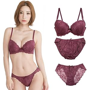 【Laulea Akoakoa】 レディース ブラ ブラジャー ショーツ 上下 3点 セット 下着 3/4カップ 女性…