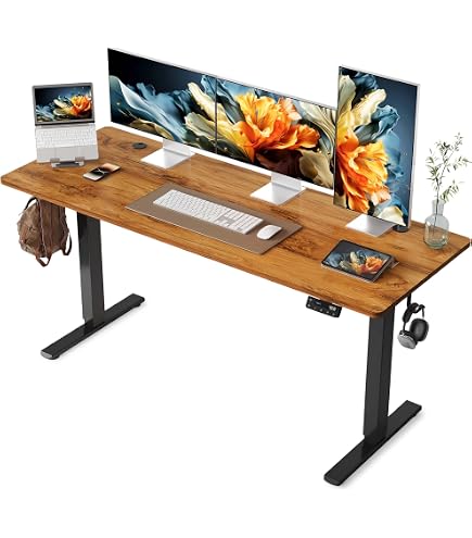 Amazon | Sunon 昇降デスク 電動 昇降式 スタンディング 幅160cm 耐