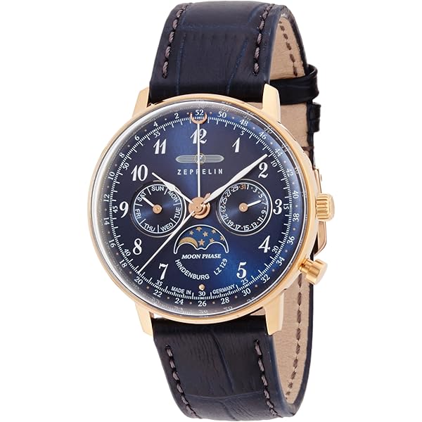Amazon | [ツェッペリン]ZEPPELIN 腕時計 ヒンデンブルク ブルー文字盤