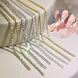 9種類 ネイル チェーン 270cm ネイル チェーン ゴールド ネイルパーツ チェーン ネイルアート パーツ ネイルパーツ ネイルデコパーツ ネイル ストーン チェーン ラインストーンチェーン ネイル ストーン チェーン シルバー ゴールド 銀 細