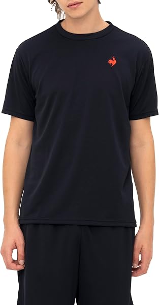 le coq sportif(ルコックスポルティフ) 半袖 Tシャツインナー 吸汗速乾 UVカット ストレッチ ワンポイント ランニング トレーニング テニス メンズユニセックス大人 - 1