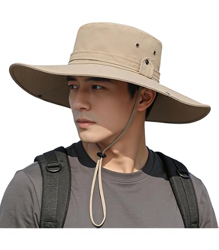 Amazon.co.jp: サファリハット メンズ つば広 帽子【メッシュ通気