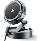 THREEKEY マグセーフ車載充電器 Qi2 25W急速充電 冷却ファン付き 両面マグネット | 360°回転・高硬度亜鉛合金アーム・N52超強力磁石・LEDライト搭載。iPhone 17/16・iOS 26対応。取付簡単で通勤や長距離ドライブに最