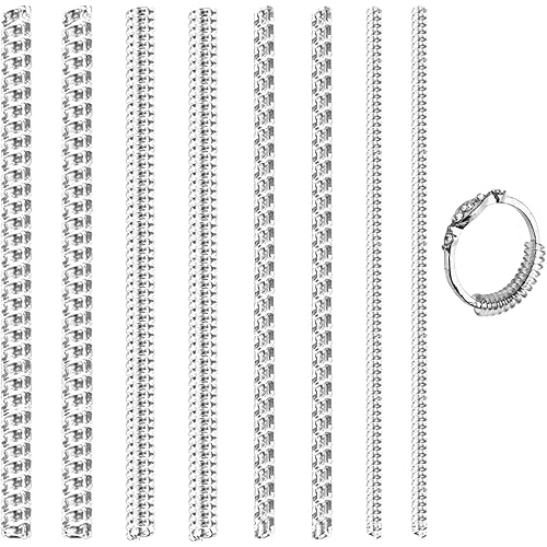 8-Count Invisible Ring Size Adjusters - Spiral Silicone Guards for Loose Rings (4 Sizes, Transparent) - Jewelry Tightener & S
