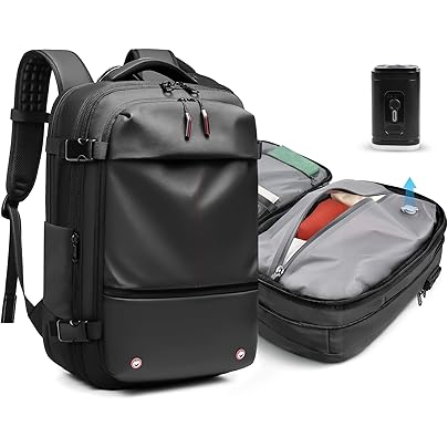 Amazon.co.jp: Vacpack バックパック、真空圧縮機能付き 60L 拡張可能