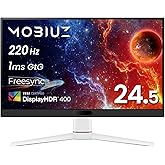 BenQ MOBIUZ EX251 24.5インチ IPS フルHD 220Hz 1ms ゲーミングモニター | ノングレア DisplayHDR 400 sRGB 99% FreeSync 輝度自動調整(B.I.+ Gen2) スピーカー内蔵 3年