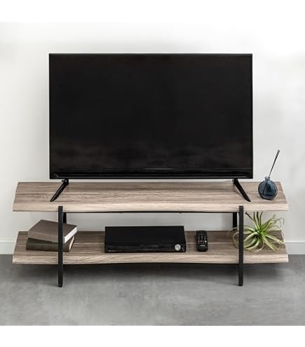 Amazon｜[ベルメゾン] テレビ台 オーク材 アイアン ローボード・テレビ