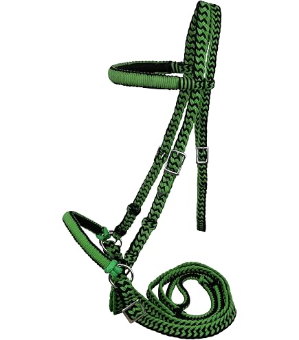 Showman Nylon Horse Bridle Complete With Reins & Bit - Size Horse - FREE SHIPPING