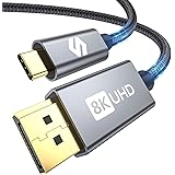Silkland 8K@60Hz USB-C DisplayPort 変換ケーブル DP1.4規格 Thunderbolt 4 DisplayPort ケーブル 4K@240Hz 4K@144Hz タイプC to ディスプレイポート M1 MacBo