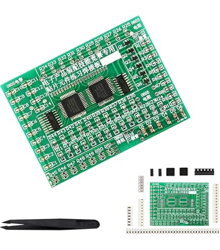 DAOKAI NE555 SMD Soldering Practice Board – Rotating LED Flashing Kit With CD4017, 125 Components, 3-12V, Electronics Training