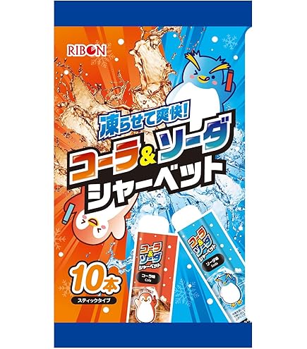Amazon.co.jp: ◇リボン 果汁100％フローズンシャーベット 9本【16個