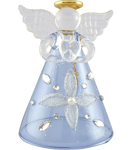 Amazon.co.jp: クリスタル守護天使の置物、シャンパンクリスタルガラス