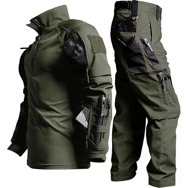 米軍実物 シェルジャケット コンバットシャツ セット　ワッペン付き　迷彩　サバゲ Amazon.co.jp: [smdjszh] メンズ タクティカル上下セット コンバット