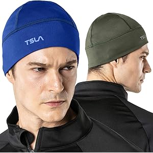 (テスラ)TESLA 防寒 保温 スポーツ スカルキャップ ビーニー 冬用起毛 [吸汗速乾・通気性・消臭] ヘルメット…