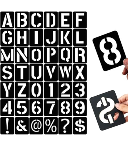 Amazon | 【C.H.HANSON】真鍮製ステンシルプレート 45ピースセット（英