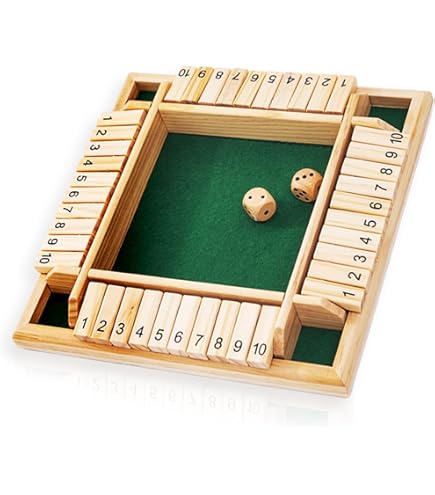 木製ボードゲーム 2-4人用 Amazon.co.jp: shopparadise シャットザボックス サイコロ 数字