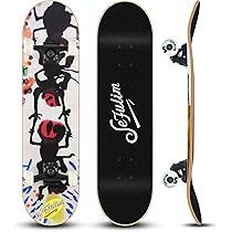 スケートボード スケボー Amazon | Sefulim 31 x 8インチ完全スケボー7階カナダメープル