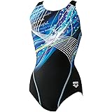 アリーナ(arena) レディース サークルバック（ひっかけフィットパッド）（着やストラップ） LAR-6203W BLU ブルー/ブラック L