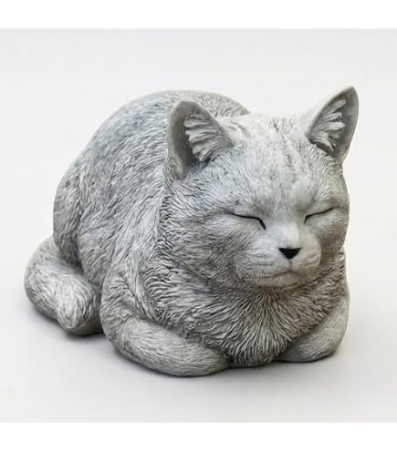 Amazon.co.jp: 猫 白猫 眠り猫 骨董 陶器 置物 インテリア 工芸品 美術