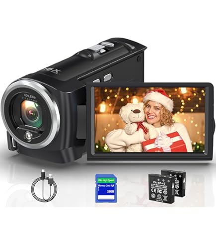 Amazon | 4K Video Camera Camcorder 48MP UHD WiFi IR Night Vision