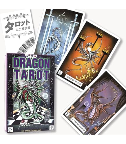 【正規品タロットカード】超美麗デッキ✨入手困難希少レア✨ドラゴン／龍のタロット Amazon | Kancharo タロットカード 78 枚 タロット占い【ドラゴン