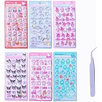 Amazon.co.jp: [6 枚セット] 3Dエンボスステッカーセット 装飾