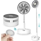 Keynice 扇風機 折りたたみ リビング 卓上扇風機 USB充電式 節電 伸縮式 首振り タイマー付き 静音 リモコン付き 7200mAh電池 高さ自由調節 4段階風量調節 コードレス 小型 コンパクトに収納 DCモーター 室内/アウトドアに適用