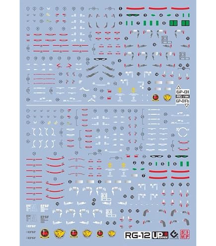 Amazon | 蛍光 炎社 ディテールアップ用 水転写式デカール RG 1/144 RX