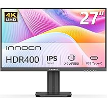 INNOCN 27インチ4Kモニター USB-C 65W HDR400 新品 Amazon.com: INNOCN 27 Inch 4K Monitor Computer UHD 3840 x