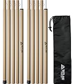 Amazon | Roost Outdoors 木目調アルミポール (2本セット) 240cm