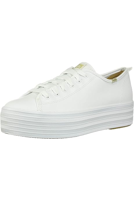 white leather platform keds