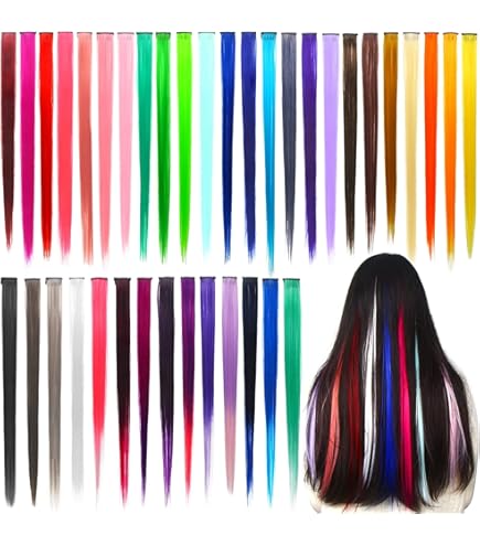 カラーエクステンションミックス＆グラデーションカラー Amazon.co.jp: FESHFEN エクステ ワンタッチ エクステンション カラー