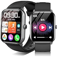 【2024アップグレード】スマートウォッチ 最新Bluetooth5.3 通話機能 1.9インチ大画面 活動量計 腕時計 100種類の運動モード スポーツウォッチ IP68防水 SMS/Twitter/Line通知 SOS機能 iPhone/アンドロ
