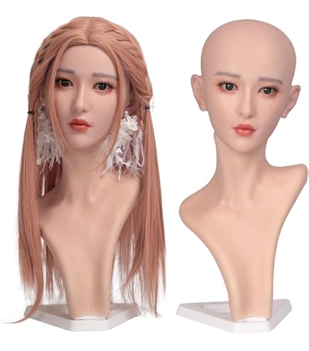 リアルマネキンヘッド ドールヘッド 等身大 シリコン 化粧練習用 Amazon.co.jp: フィギュア ヘッド単体 等身大 シリコン製 頭部のみ