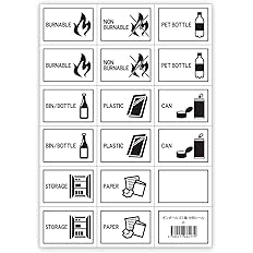 ゴミ箱 分別 シール ダンボールゴミ箱用 可燃 不燃 ペット 缶 プラごみ など 配送料無料