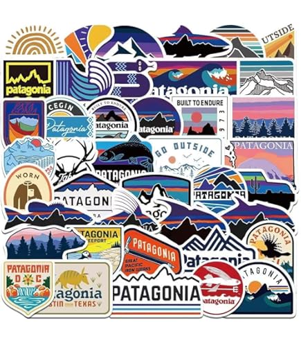 PATAGONIAシール付きごみ箱 カラフルな落書き 3db9bc282125a6254473e036447ce1